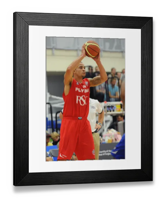 Framed Print : Intense Basketball Showdown: Flyers vs. Wildcats at SGS Wise Campus