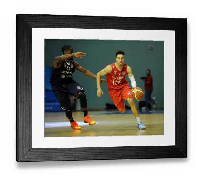 Framed Print : Intense Action: Worcester Wolves vs. Bristol Flyers in British Basketball League Cup Framed Print : Intense Action: Worcester Wolves vs. Bristol Flyers in British Basketball League Cup