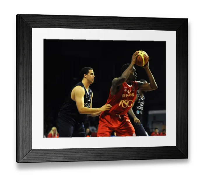 Framed Print : British Basketball League Cup: A Clash of Wings - Alif Bland of Bristol Flyers in Action vs. Worcester Wolves (31 / 10 / 2014)