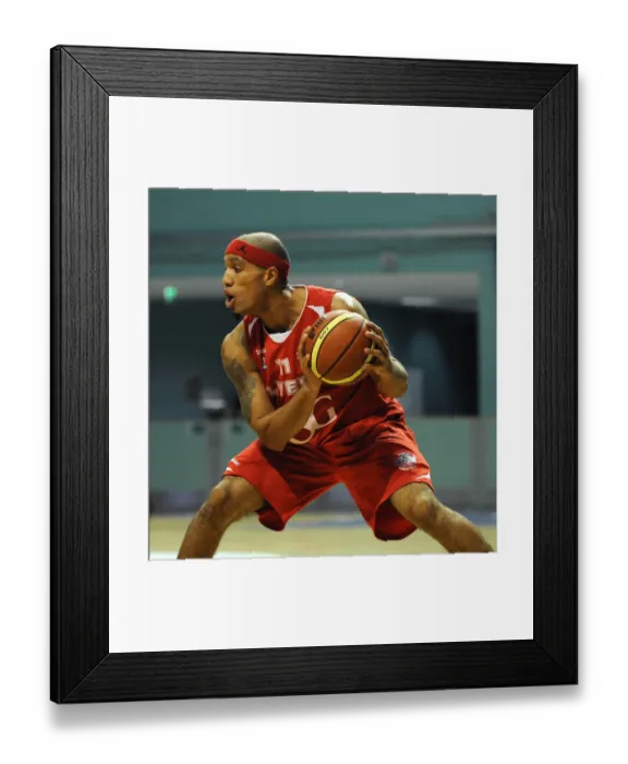 Framed Print : British Basketball League Cup: Showdown at Worcester Arena - Worcester Wolves vs. Bristol Flyers