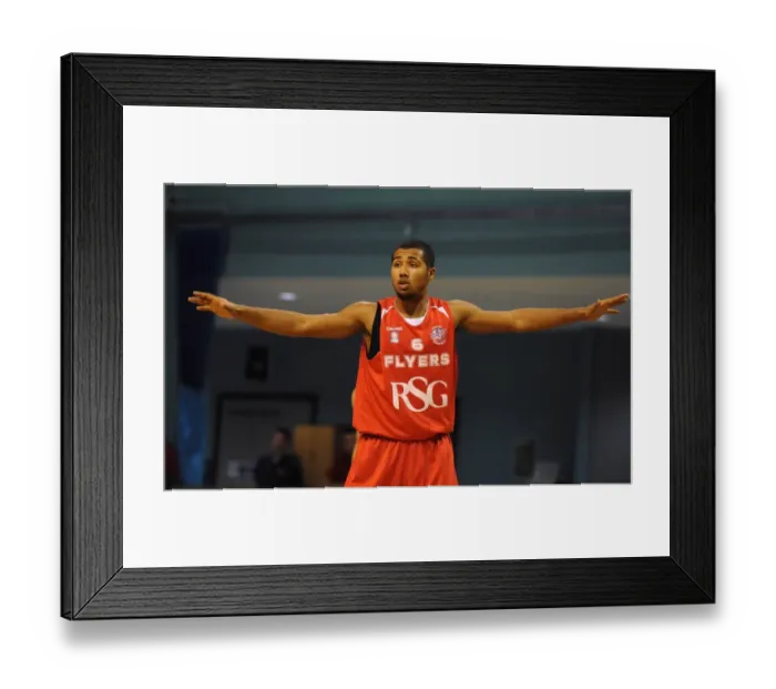 Framed Print : BBL Cup Showdown: Flyers vs. Wolves - Dwayne Lautier-Ogunleye in Action (Worcester Wolves vs. Bristol Flyers) Framed Print : BBL Cup Showdown: Flyers vs. Wolves - Dwayne Lautier-Ogunleye in Action (Worcester Wolves vs. Bristol Flyers)