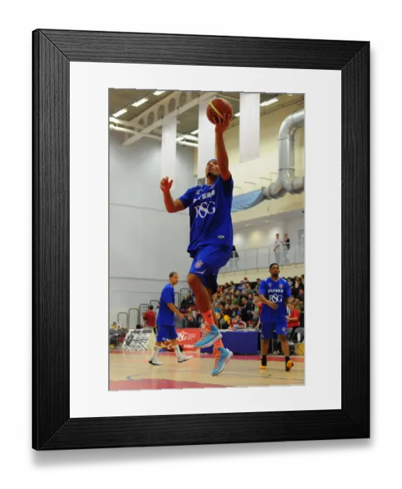 Framed Print : Bristol Flyers Greg Streete Gears Up: Basketball Showdown between Flyers and Sheffield Sharks
