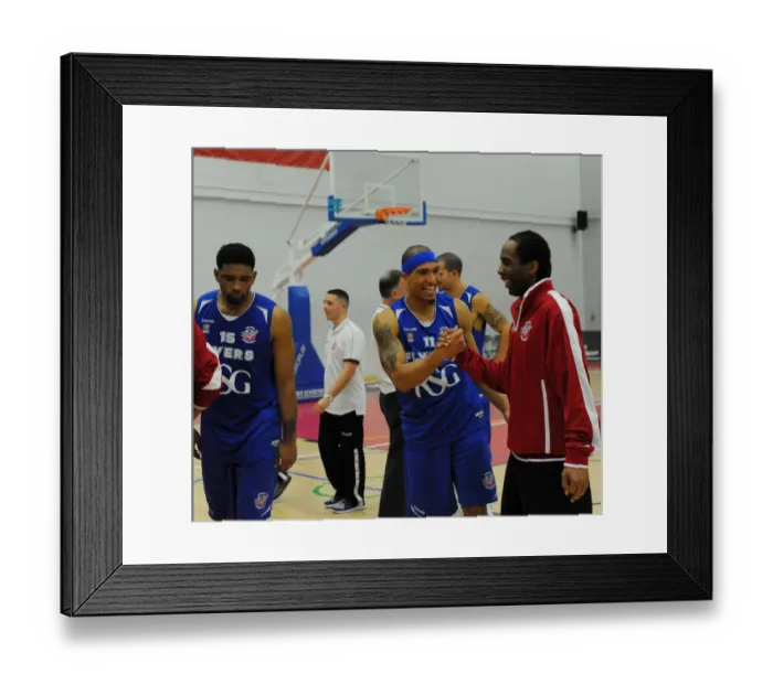 Framed Print : Intense Rivalry: Flyers vs. Sharks Basketball Showdown at SGS Wise Campus