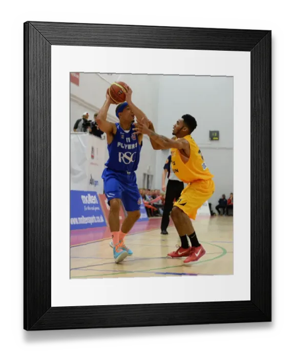 Framed Print : Basketball Clash: Bristol Flyers vs Sheffield Sharks (08.11.14) Framed Print : Basketball Clash: Bristol Flyers vs Sheffield Sharks (08.11.14)