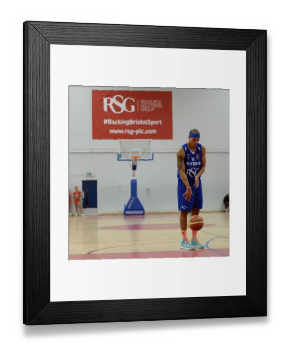 Framed Print : Bristol Flyers Greg Streete Readies for Free Throw Against Sheffield Sharks Framed Print : Bristol Flyers Greg Streete Readies for Free Throw Against Sheffield Sharks