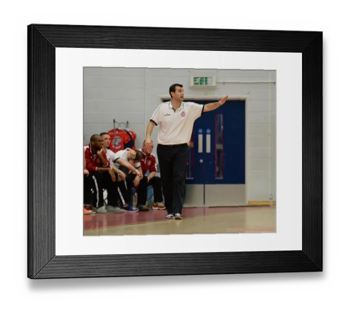 Framed Print : Andreas Kapoulas Coaches Bristol Flyers in BBL Match against Sheffield Sharks Framed Print : Andreas Kapoulas Coaches Bristol Flyers in BBL Match against Sheffield Sharks