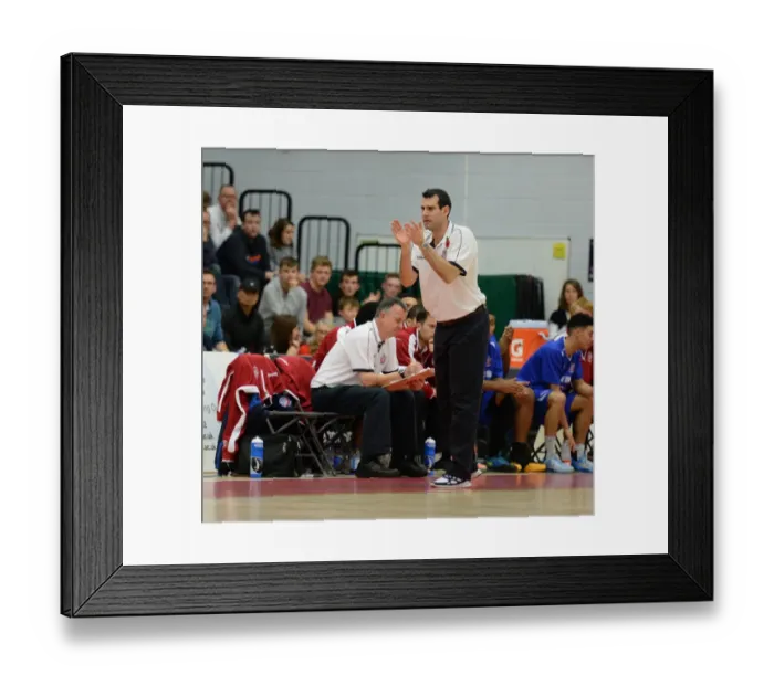 Framed Print : BBL Showdown: Andreas Kapoulas Leads Bristol Flyers Against Sheffield Sharks
