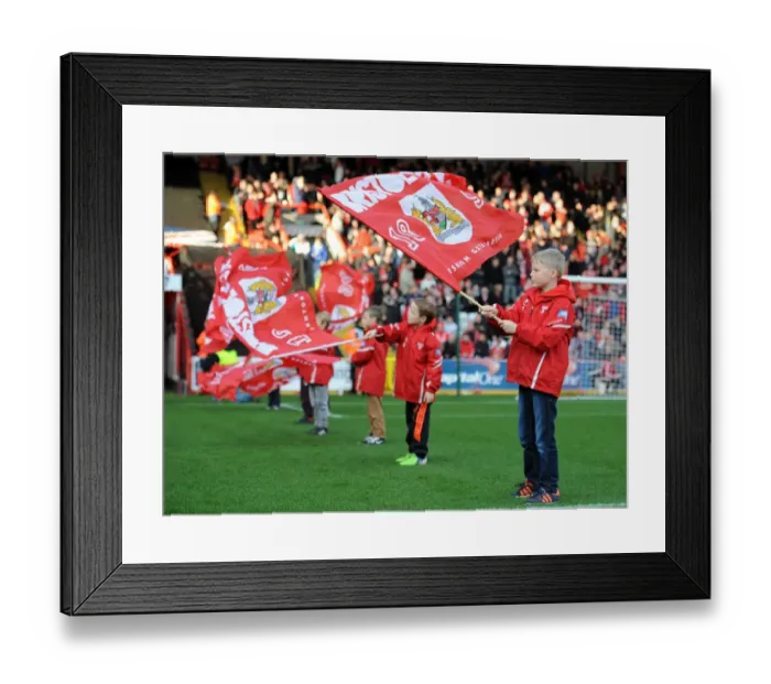Framed Print : Bristol City FC: Preston North End's Guard of Honor at Ashton Gate, November 2014 Framed Print : Bristol City FC: Preston North End's Guard of Honor at Ashton Gate, November 2014