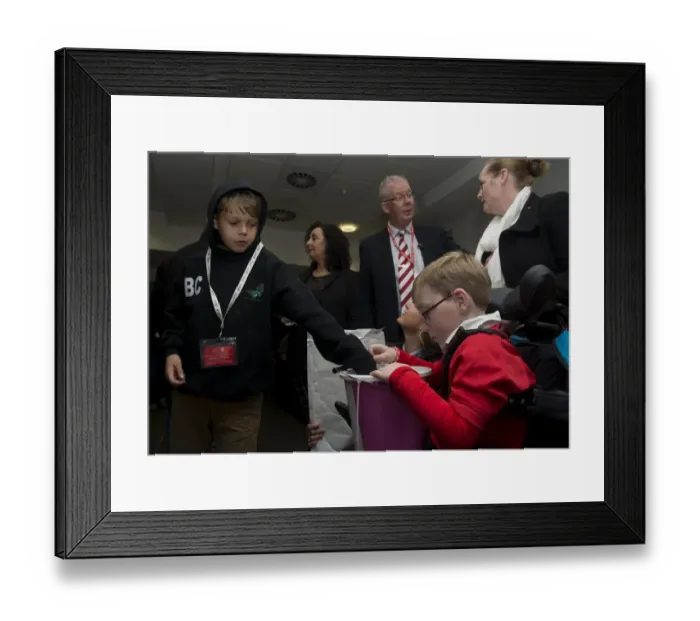 Framed Print : Bristol City: Oskar Pycroft Gathers Donations During Bristol City vs Preston North End Match, Sky Bet League One