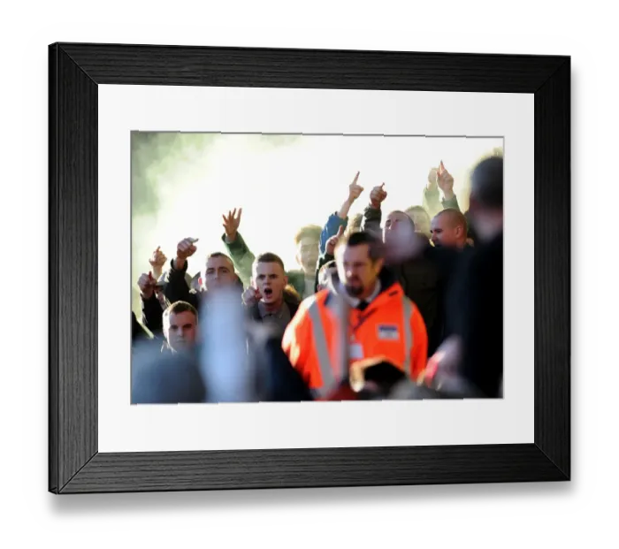 Framed Print : Sea of Away Fans: Preston North End Overwhelms Ashton Gate, 2014 Framed Print : Sea of Away Fans: Preston North End Overwhelms Ashton Gate, 2014