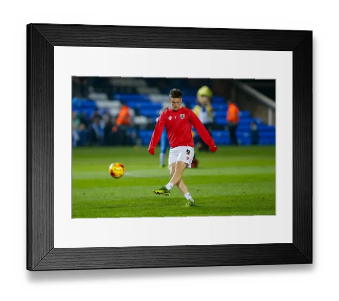 Framed Print : Matt Smith of Bristol City Warms Up Ahead of Peterborough United Clash Framed Print : Matt Smith of Bristol City Warms Up Ahead of Peterborough United Clash