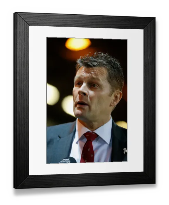 Framed Print : Steve Cotterill, Bristol City Manager, Pre-Match Interview at Peterborough United's ABAX Stadium (November 2014) Framed Print : Steve Cotterill, Bristol City Manager, Pre-Match Interview at Peterborough United's ABAX Stadium (November 2014)