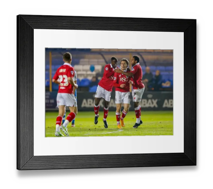 Framed Print : Luke Freeman's Early Strike: Bristol City Leads Peterborough United 0-1, November 2014