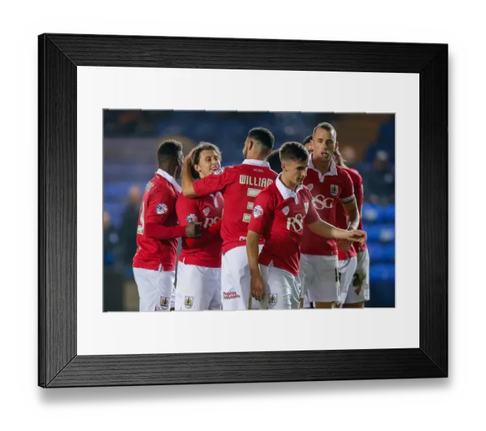 Framed Print : Luke Freeman's Early Strike: Bristol City Ahead vs. Peterborough United, November 2014