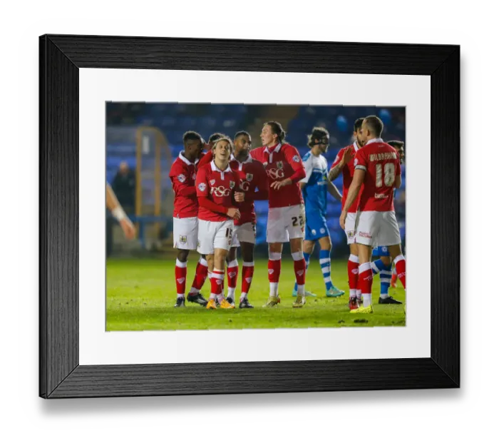 Framed Print : Luke Freeman Stunner: Bristol City Takes Early Lead Against Peterborough United, 2014 Framed Print : Luke Freeman Stunner: Bristol City Takes Early Lead Against Peterborough United, 2014