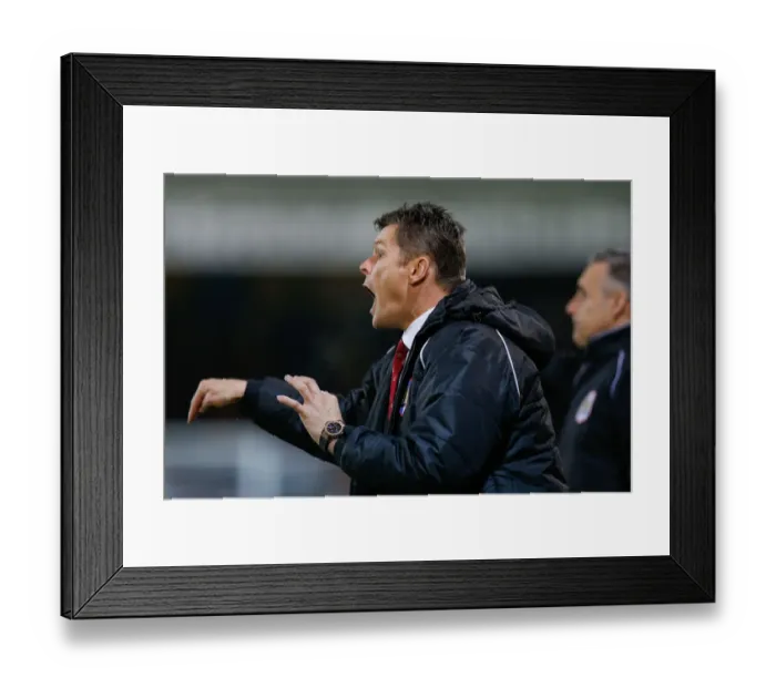 Framed Print : Steve Cotterill Leads Bristol City at Peterborough United, 181114 Framed Print : Steve Cotterill Leads Bristol City at Peterborough United, 181114