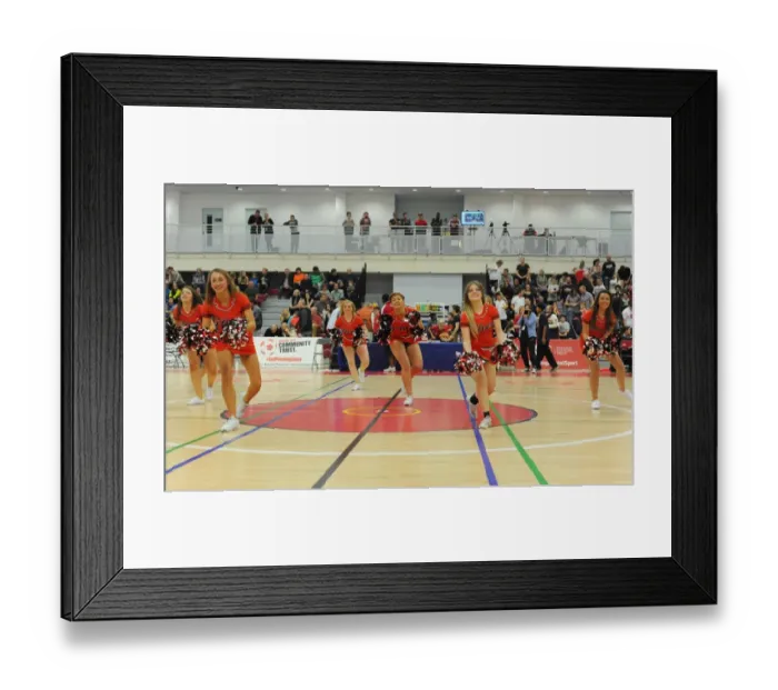 Framed Print : Bristol Flyers Basketball: Cheerleaders in Action during Exciting Game against Cheshire Phoenix Framed Print : Bristol Flyers Basketball: Cheerleaders in Action during Exciting Game against Cheshire Phoenix