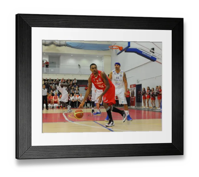 Framed Print : Bristol Flyers in Action: Doug Herring vs Cheshire Phoenix, 08 / 11 / 2014, Basketball, SGS Wise Campus