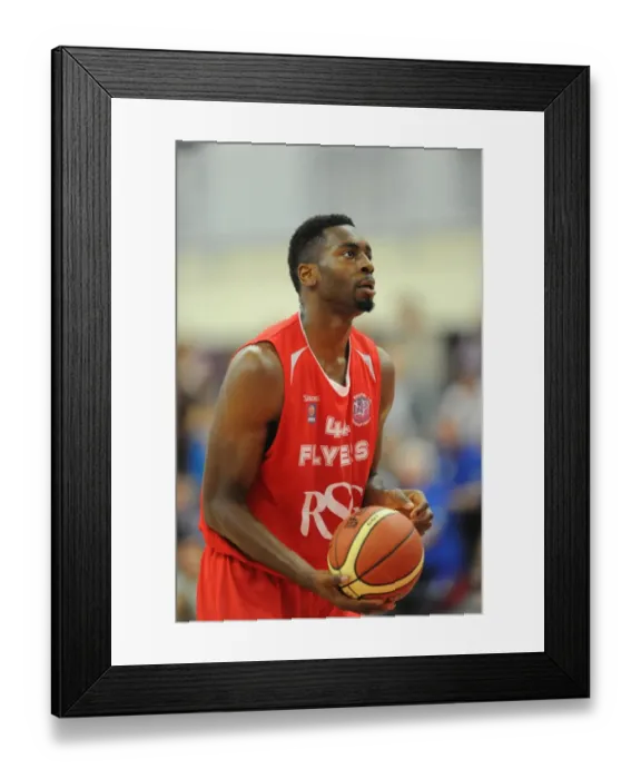 Framed Print : Bristol Flyers Alif Bland Readies for Free Throw Against Cheshire Phoenix