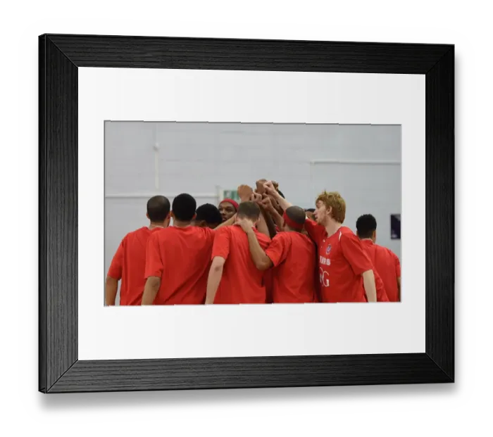 Framed Print : Bristol Flyers Unite Before Tip-Off Against Cheshire Phoenix Framed Print : Bristol Flyers Unite Before Tip-Off Against Cheshire Phoenix