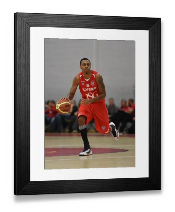 Framed Print : Bristol Flyers Doug Herring Jr in Action against Cheshire Phoenix at SGS Wise Arena