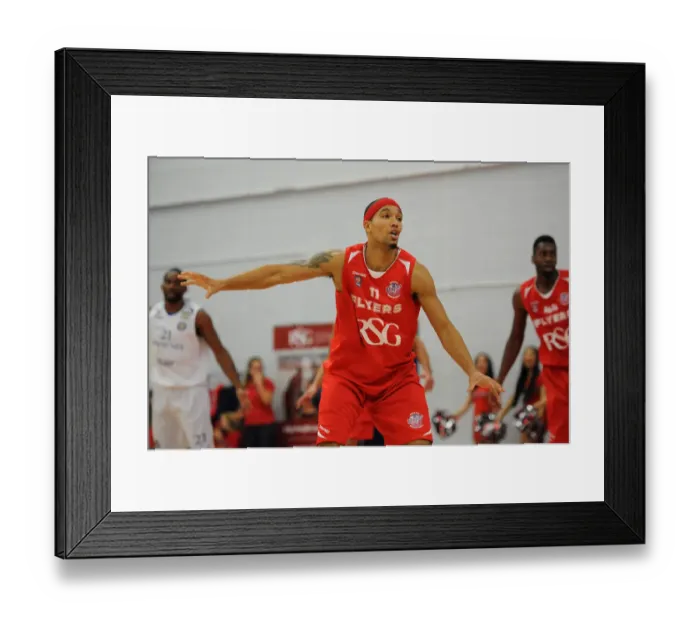 Framed Print : Intense Rivalry: A Basketball Showdown between Bristol Flyers and Cheshire Phoenix