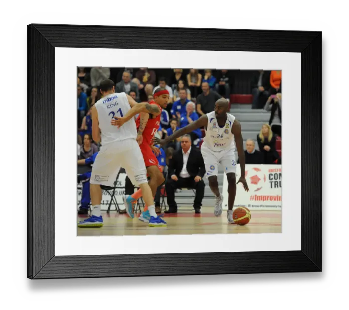 Framed Print : Intense Rivalry on the Basketball Court: Bristol Flyers vs Cheshire Phoenix at SGS Wise Campus Framed Print : Intense Rivalry on the Basketball Court: Bristol Flyers vs Cheshire Phoenix at SGS Wise Campus