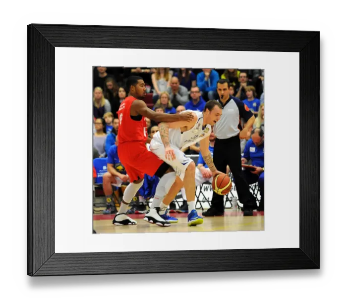 Framed Print : Intense Basketball Clash: Dwayne Lautier-Ogunleye of Bristol Flyers in Action Framed Print : Intense Basketball Clash: Dwayne Lautier-Ogunleye of Bristol Flyers in Action