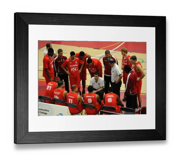 Framed Print : Andreas Kapoulas Leads Bristol Flyers in Basketball Action Against Cheshire Phoenix