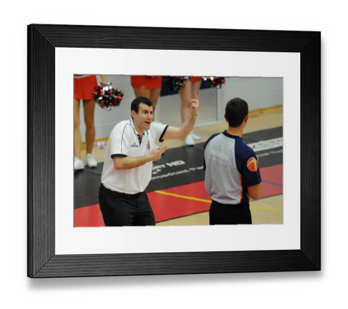 Framed Print : Andreas Kapoulas Leads Bristol Flyers in Basketball Action