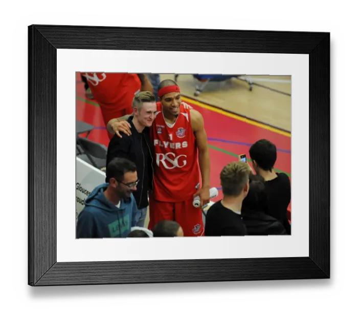 Framed Print : Bristol Flyers Basketball: Greg Streete Interacts with Fans vs Cheshire Phoenix Framed Print : Bristol Flyers Basketball: Greg Streete Interacts with Fans vs Cheshire Phoenix