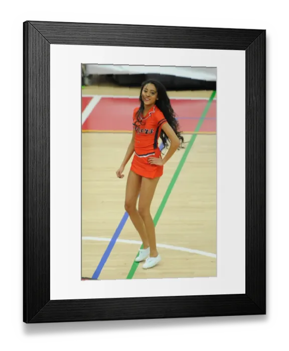 Framed Print : Bristol Flyers Cheerleaders in Action during Basketball Game against Cheshire Phoenix Framed Print : Bristol Flyers Cheerleaders in Action during Basketball Game against Cheshire Phoenix