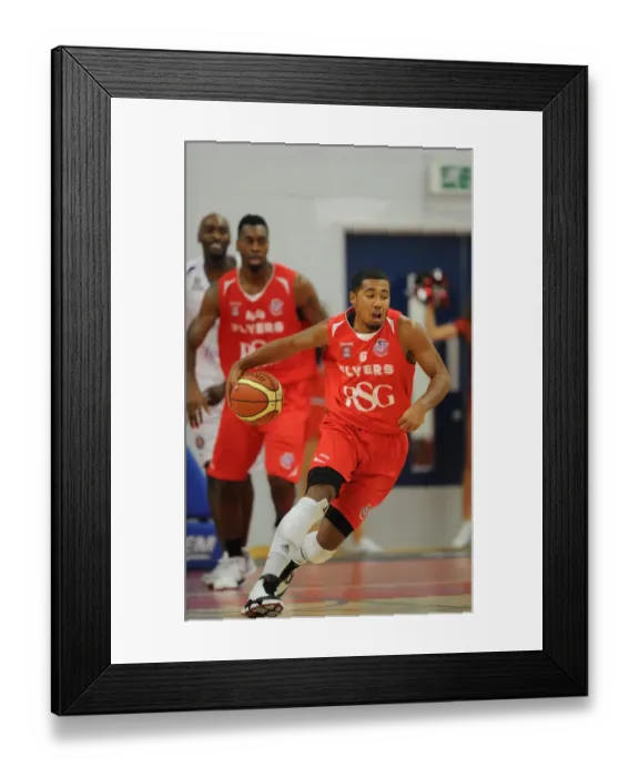 Framed Print : Bristol Flyers Take On Cheshire Phoenix in Intense Basketball Action Framed Print : Bristol Flyers Take On Cheshire Phoenix in Intense Basketball Action