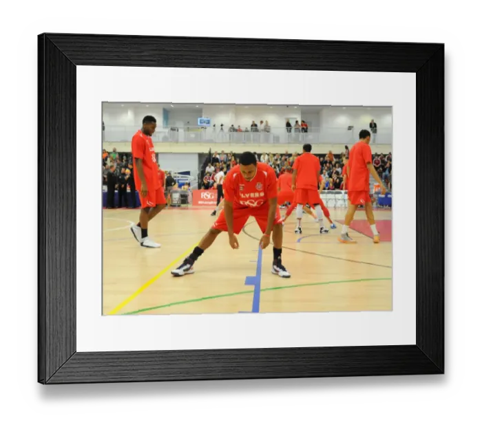 Framed Print : Bristol Flyers Doug Herring: Focused and Ready - Pre-Game Routine Before Cheshire Phoenix Showdown