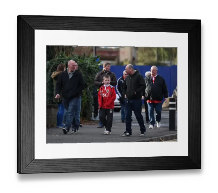 Framed Print : FA Cup Second Round: Supporters Gather at Ashton Gate for Bristol City vs AFC Telford Match Framed Print : FA Cup Second Round: Supporters Gather at Ashton Gate for Bristol City vs AFC Telford Match