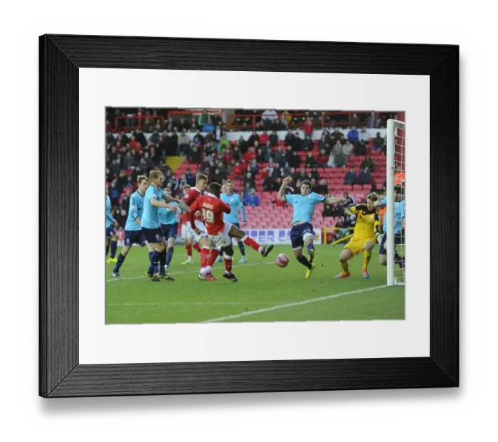 Framed Print : Last-Minute Drama: Kieran Agard Scores the Winner for Bristol City against AFC Telford in FA Cup Framed Print : Last-Minute Drama: Kieran Agard Scores the Winner for Bristol City against AFC Telford in FA Cup