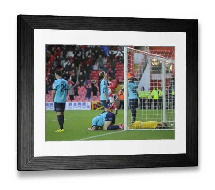 Framed Print : Last-Minute Heartbreak: FA Cup Upset as AFC Telford Concede to Bristol City Framed Print : Last-Minute Heartbreak: FA Cup Upset as AFC Telford Concede to Bristol City