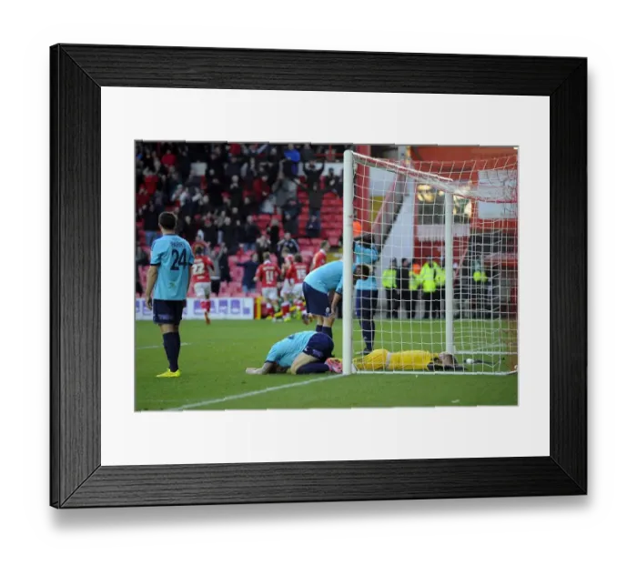 Framed Print : Last-Minute Heartbreak: FA Cup Shock as AFC Telford Mourn Defeat at the Hands of Bristol City Framed Print : Last-Minute Heartbreak: FA Cup Shock as AFC Telford Mourn Defeat at the Hands of Bristol City