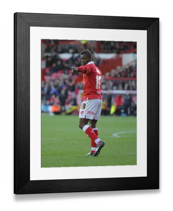 Framed Print : Bristol City's Kieran Agard in FA Cup Action against AFC Telford United Framed Print : Bristol City's Kieran Agard in FA Cup Action against AFC Telford United