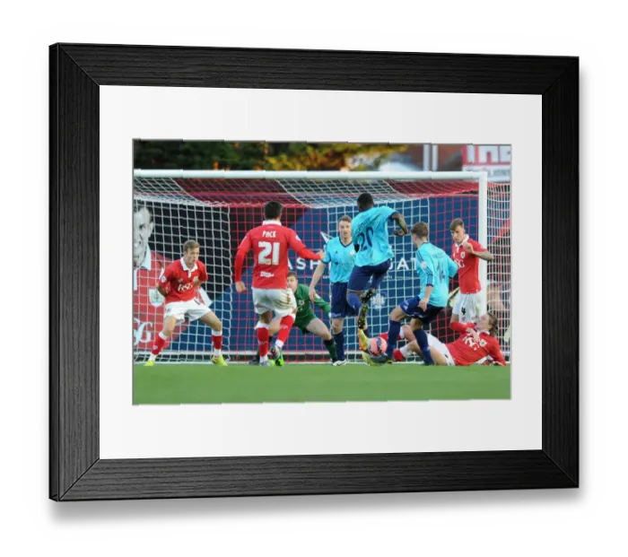 Framed Print : Bristol City's Luke Ayling Blocks AFC Telford's Godfrey Poku's Shot - FA Cup Match, Bristol City vs AFC Telford United Framed Print : Bristol City's Luke Ayling Blocks AFC Telford's Godfrey Poku's Shot - FA Cup Match, Bristol City vs AFC Telford United
