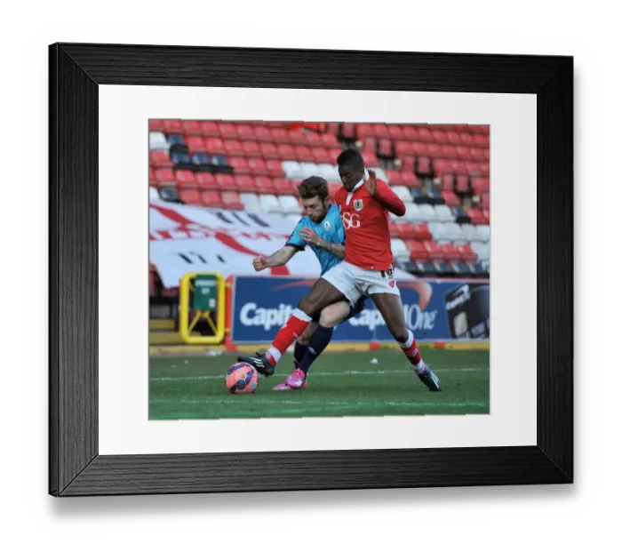 Framed Print : Intense FA Cup Clash: A Battle for the Ball - Kyle Brownhill vs Kieran Agard Framed Print : Intense FA Cup Clash: A Battle for the Ball - Kyle Brownhill vs Kieran Agard