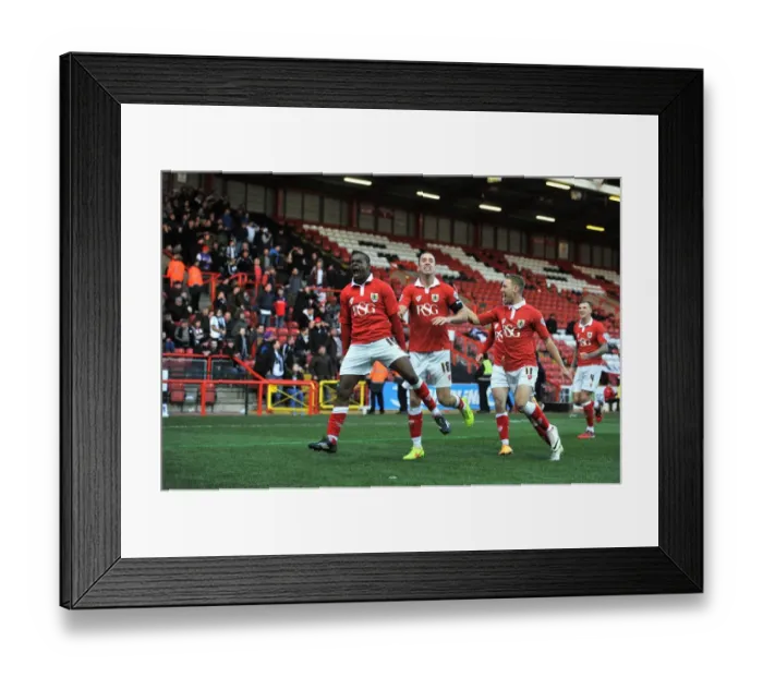 Framed Print : Bristol City's Kieran Agard Scores the Goal: FA Cup Match vs AFC Telford United Framed Print : Bristol City's Kieran Agard Scores the Goal: FA Cup Match vs AFC Telford United