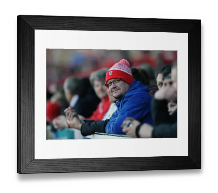Framed Print : Bristol City Fans Cheer at Ashton Gate During FA Cup Match Against AFC Telford United Framed Print : Bristol City Fans Cheer at Ashton Gate During FA Cup Match Against AFC Telford United