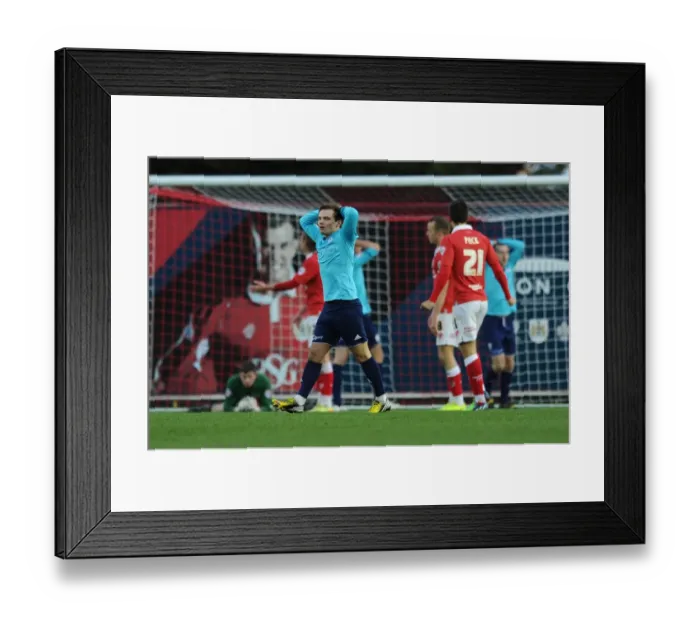 Framed Print : Dejected Sean Cooke of AFC Telford United After Loss to Bristol City in FA Cup
