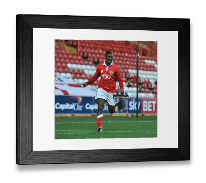 Framed Print : Bristol City's Kieran Agard Scores Dramatic FA Cup Goal vs AFC Telford United