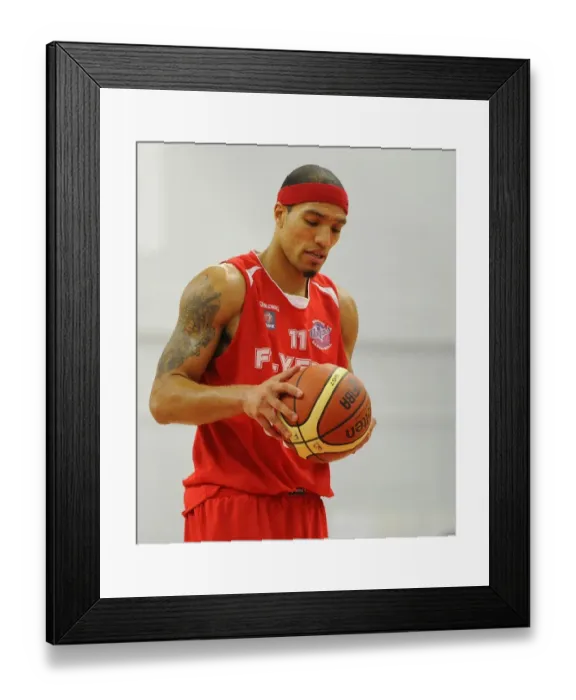 Framed Print : Intense Rivalry: Flyers vs. United Basketball Showdown at SGS Wise Campus (November 2014)