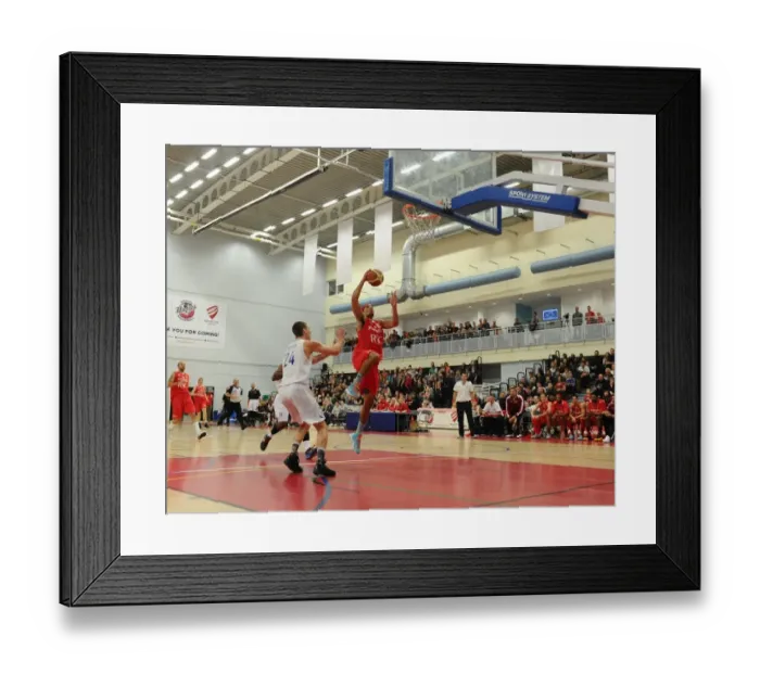 Framed Print : Greg Streete's Thrilling Basketball Goal for Bristol Flyers Against Surrey United Framed Print : Greg Streete's Thrilling Basketball Goal for Bristol Flyers Against Surrey United
