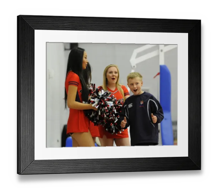 Framed Print : Thrilling Basketball Showdown: Flyers vs. Surrey United at SGS Wise Campus (November 2014)