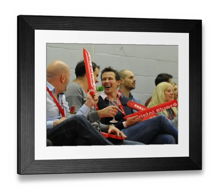 Framed Print : Intense Clash: British Basketball League - Bristol Flyers vs. Surrey United at SGS Wise Campus