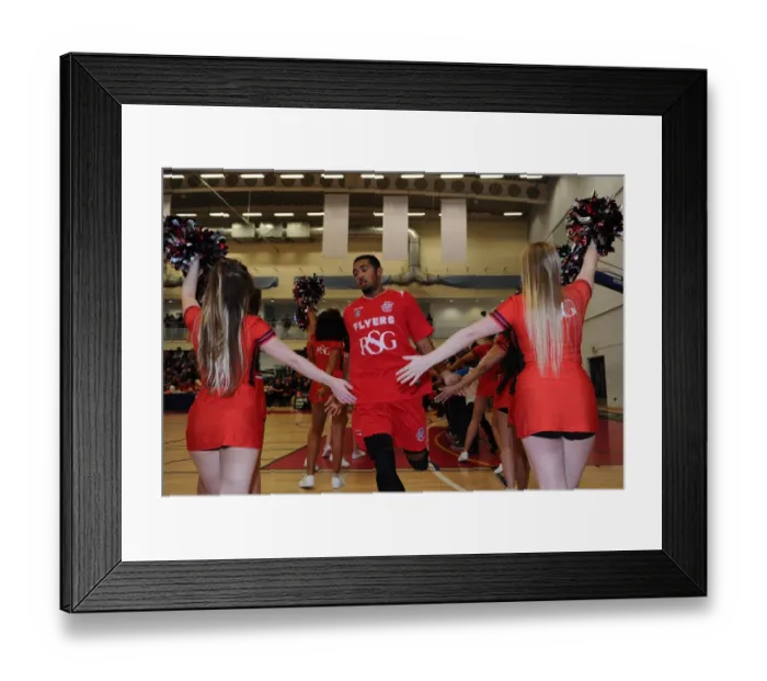 Framed Print : Thrilling British Basketball League Match: Flyers vs. Surrey United at SGS Wise Campus (November 2014)